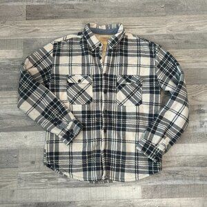 Telluride Clothing Co. Men's Sherpa Lined Flannel Shacket  Q38